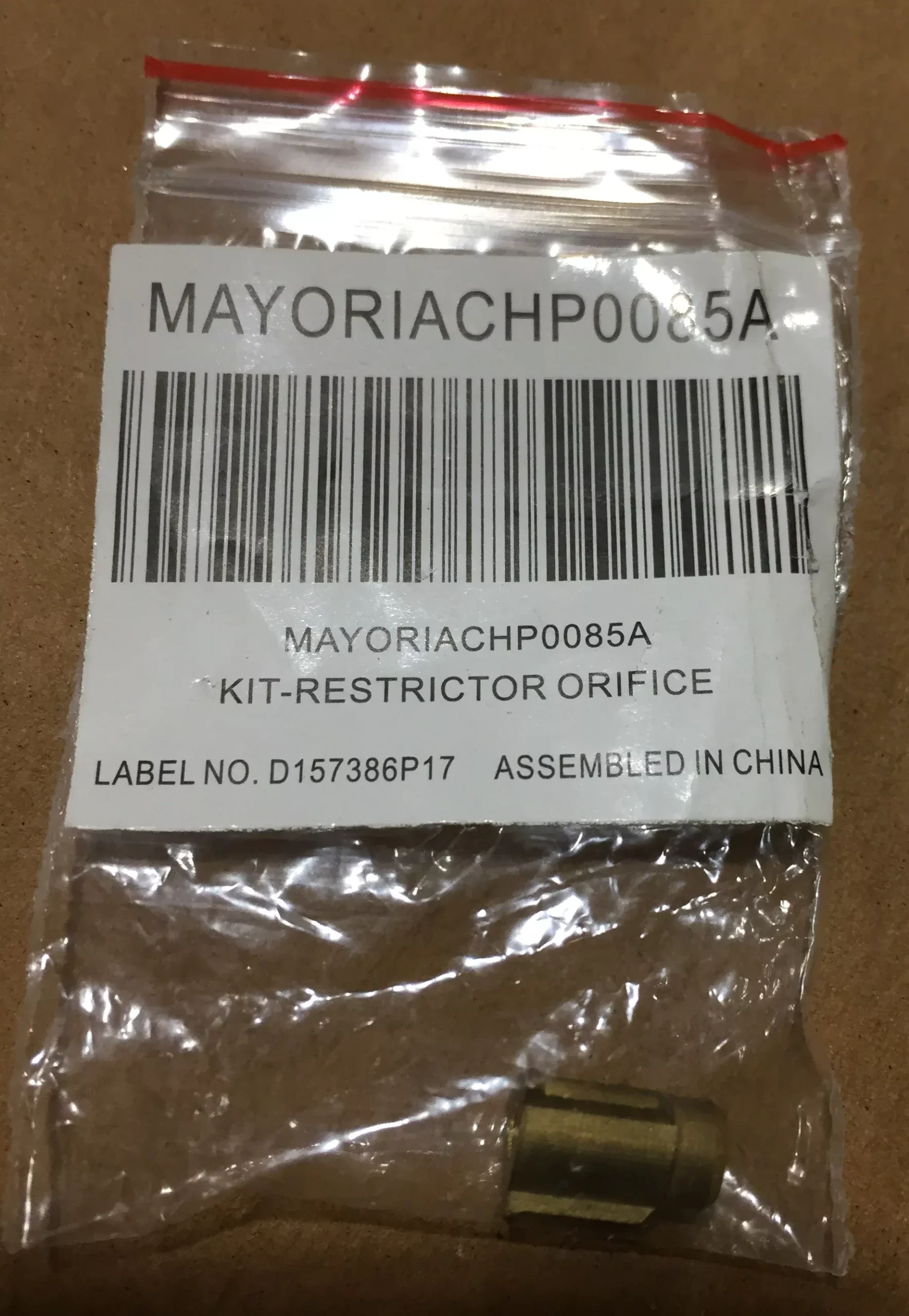 #085 Stamped Orifice