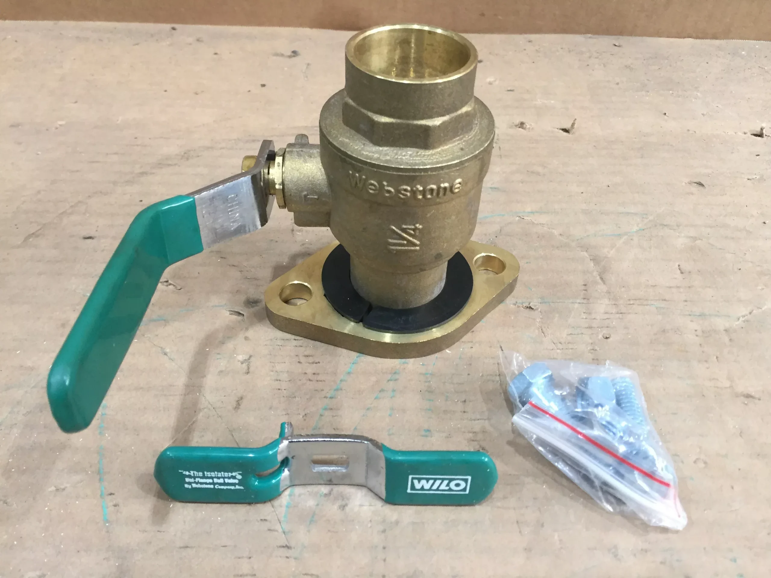 1-1/4" Sweat X Flange Ball Valve w/Rotating Flange