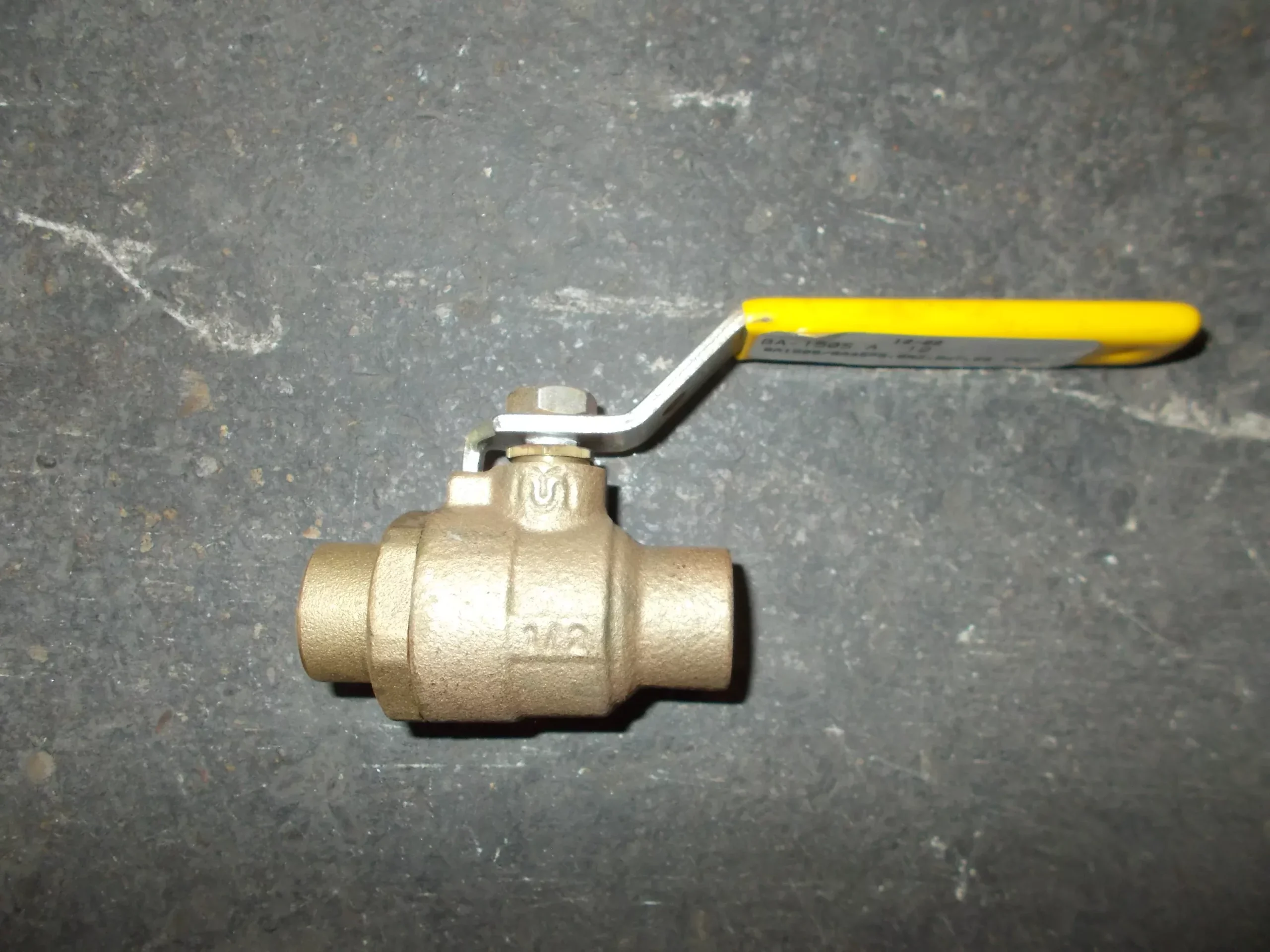 1/2" SWEAT BRONZE/BRASS BALL VALVE W/SS TRIM