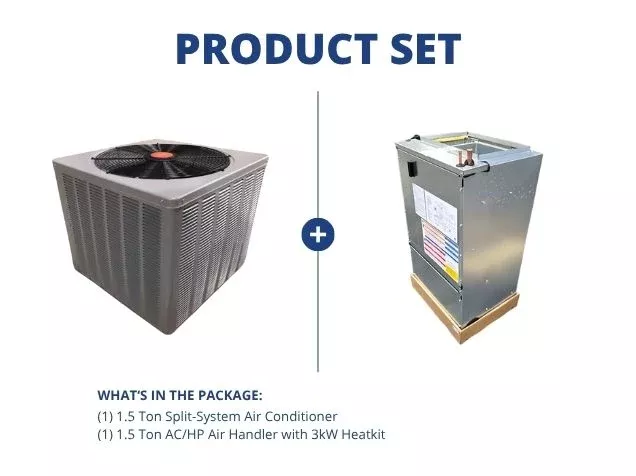 1.5 Ton Split-System Air Conditioner R410A 16 SEER and 1.5 Ton Wall Mo