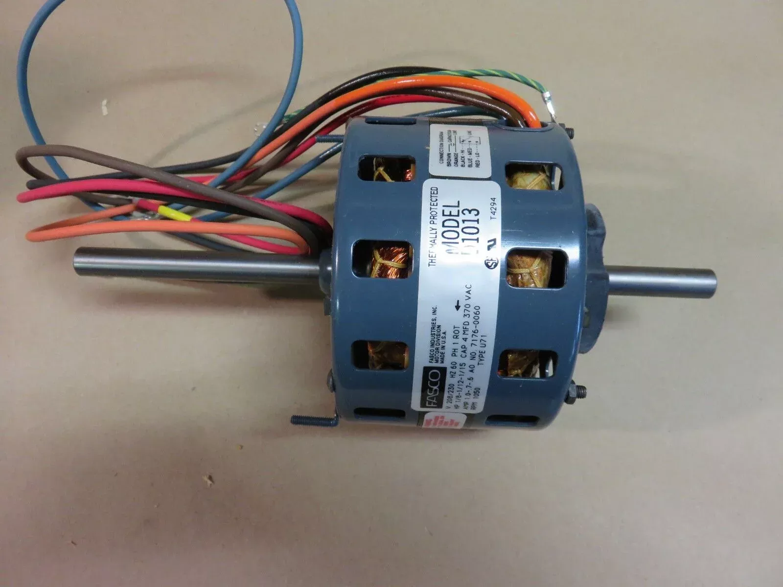 1/8HP Electric Motor 208-230/60/1