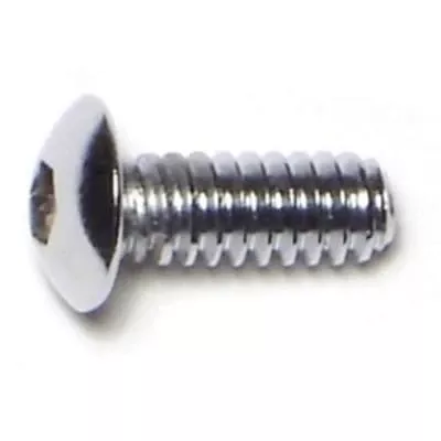#10-24 x 1/2Chrome Grade 8 Button Socket Cap Screws SCSBS8-078 (10 pcs.)