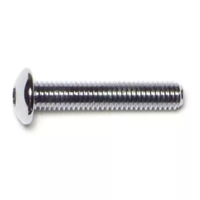 #10-32 x 1Chrome Grade 8 Button Head Socket Cap Screws (10 pcs.)