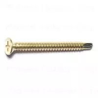 #10 x 2Brass Phillips Flat Head Self-Drilling Screws (100 pcs.)