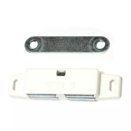 #12 White Double Magnet Latches (2 pcs.)
