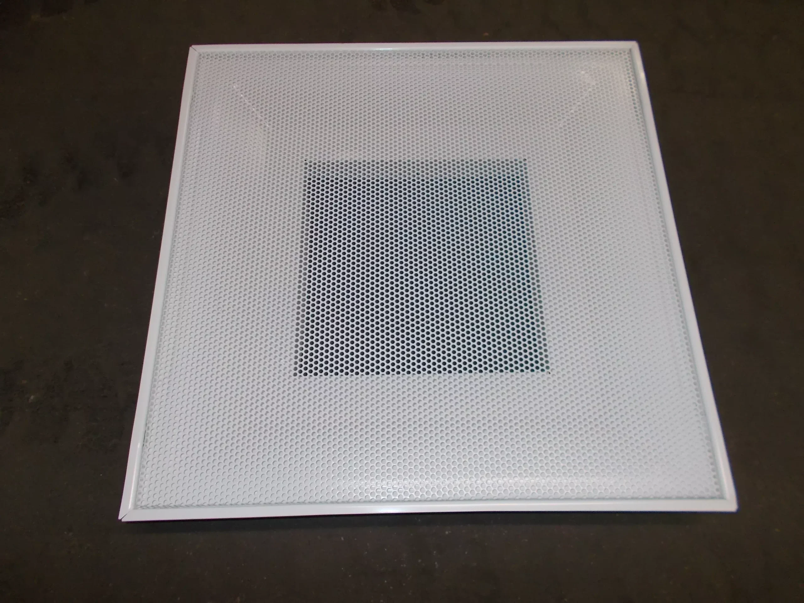 12" X 12" STEEL/WHITE PERFORATED FILTER BACK CEILING DIFFUSER