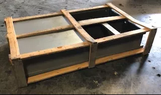 13" High Roof Curb Adapter with Duct Transitions for Large Packaged Un