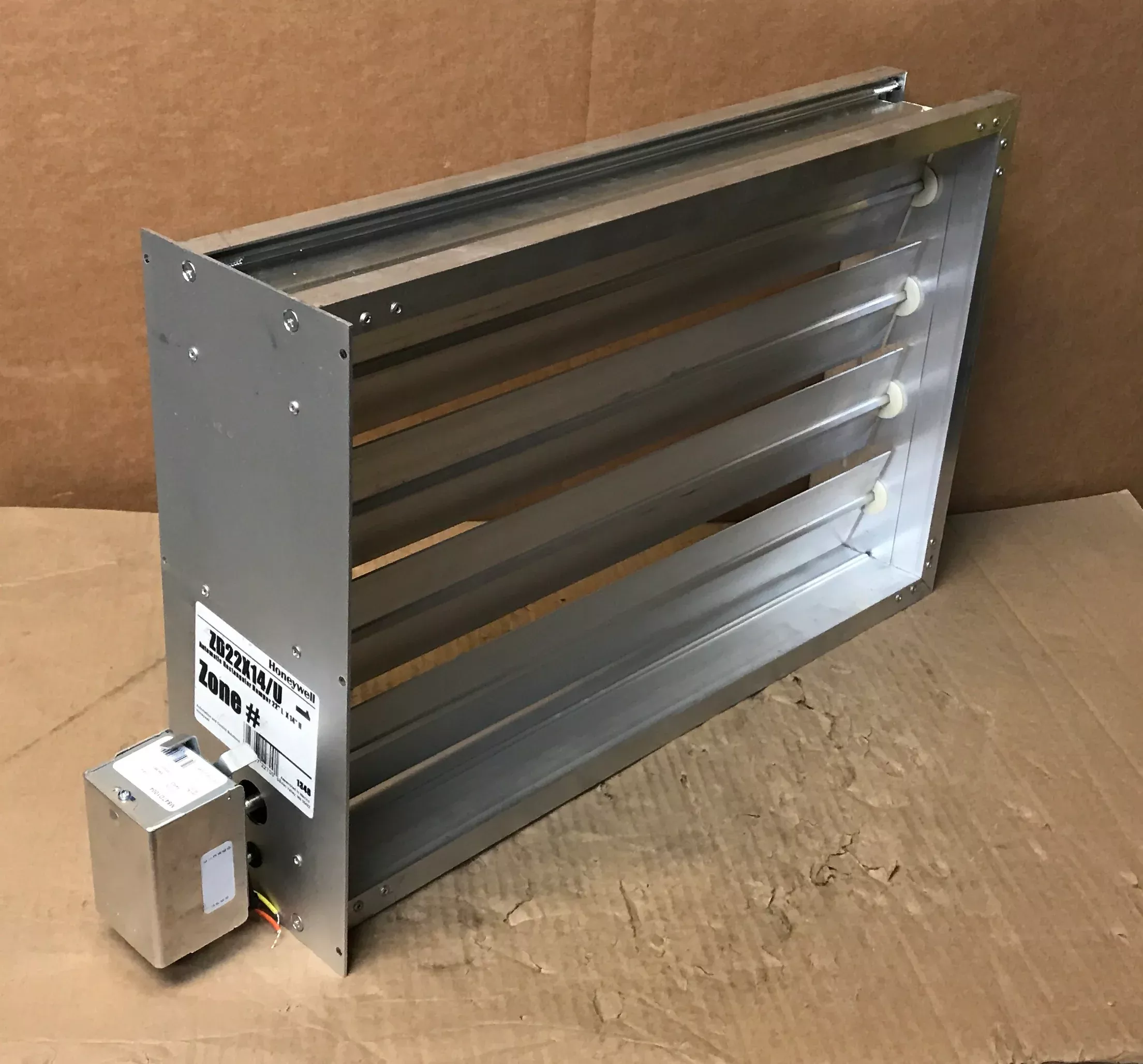 14" X 22" AUTOMATIC RECTANGLE ZONE CONTROLLED MOTORIZED DAMPER/W 24 VO