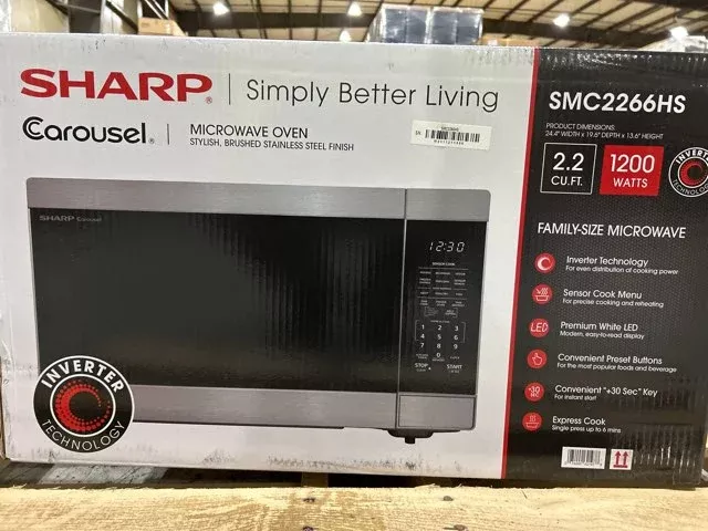 2.2 Cu.Ft. Stainless Steel Counter-Top Microwave, 120 Volt