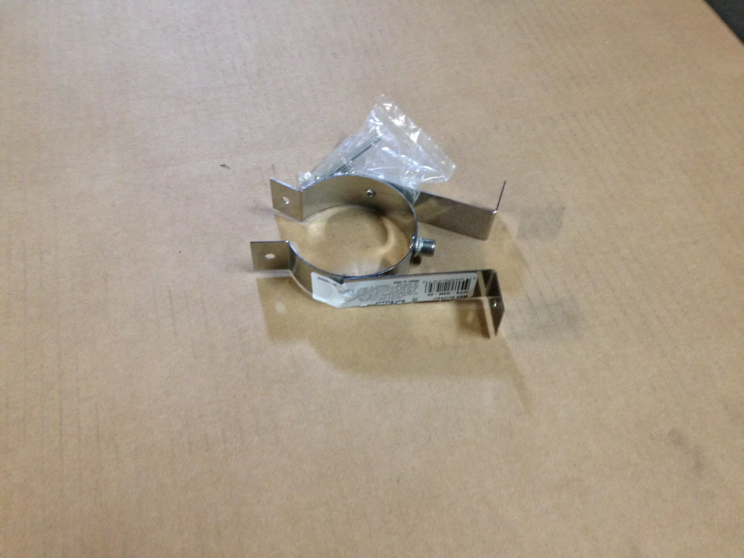 2" DIAMETER WALL SUPPORT STAINLESS, SOLD AS 6 PER BOX