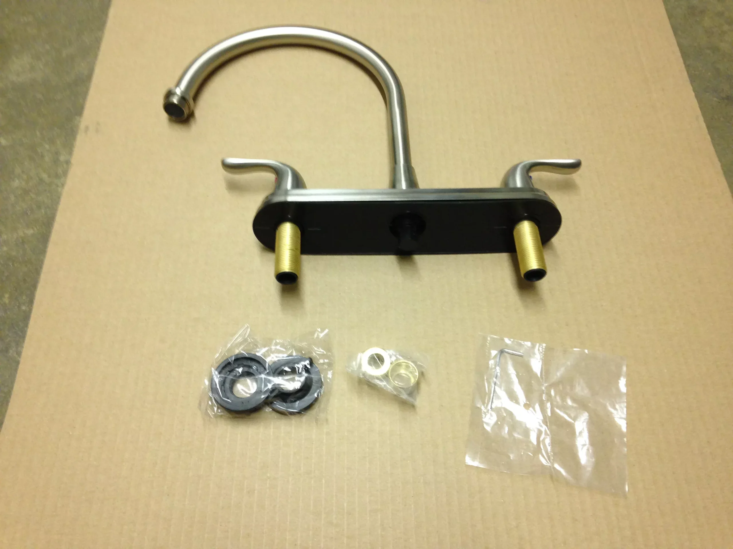 2 Handle Kitchen Faucet, Brushed Nickel
