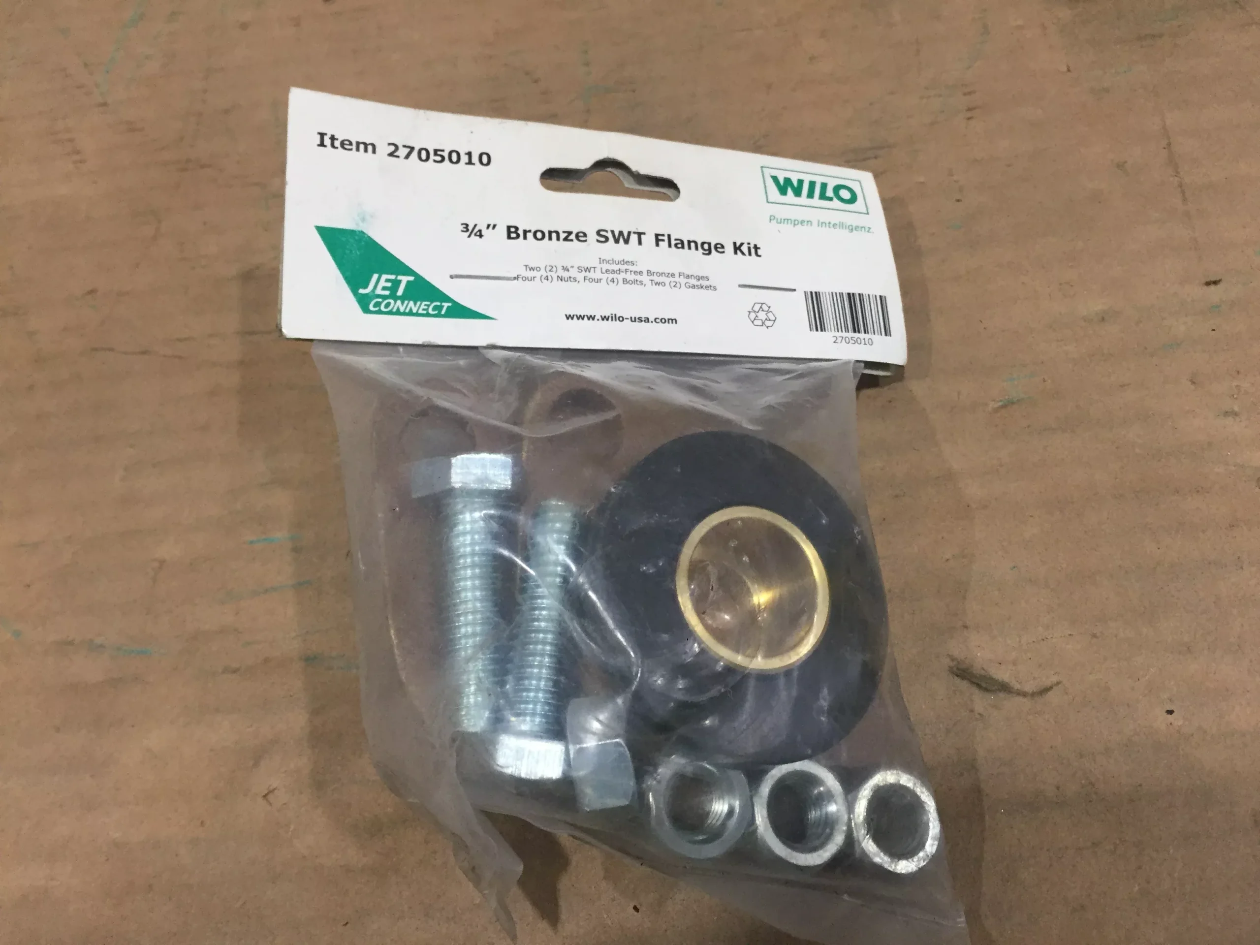 3/4 Bronze Sweat Flange Kit"