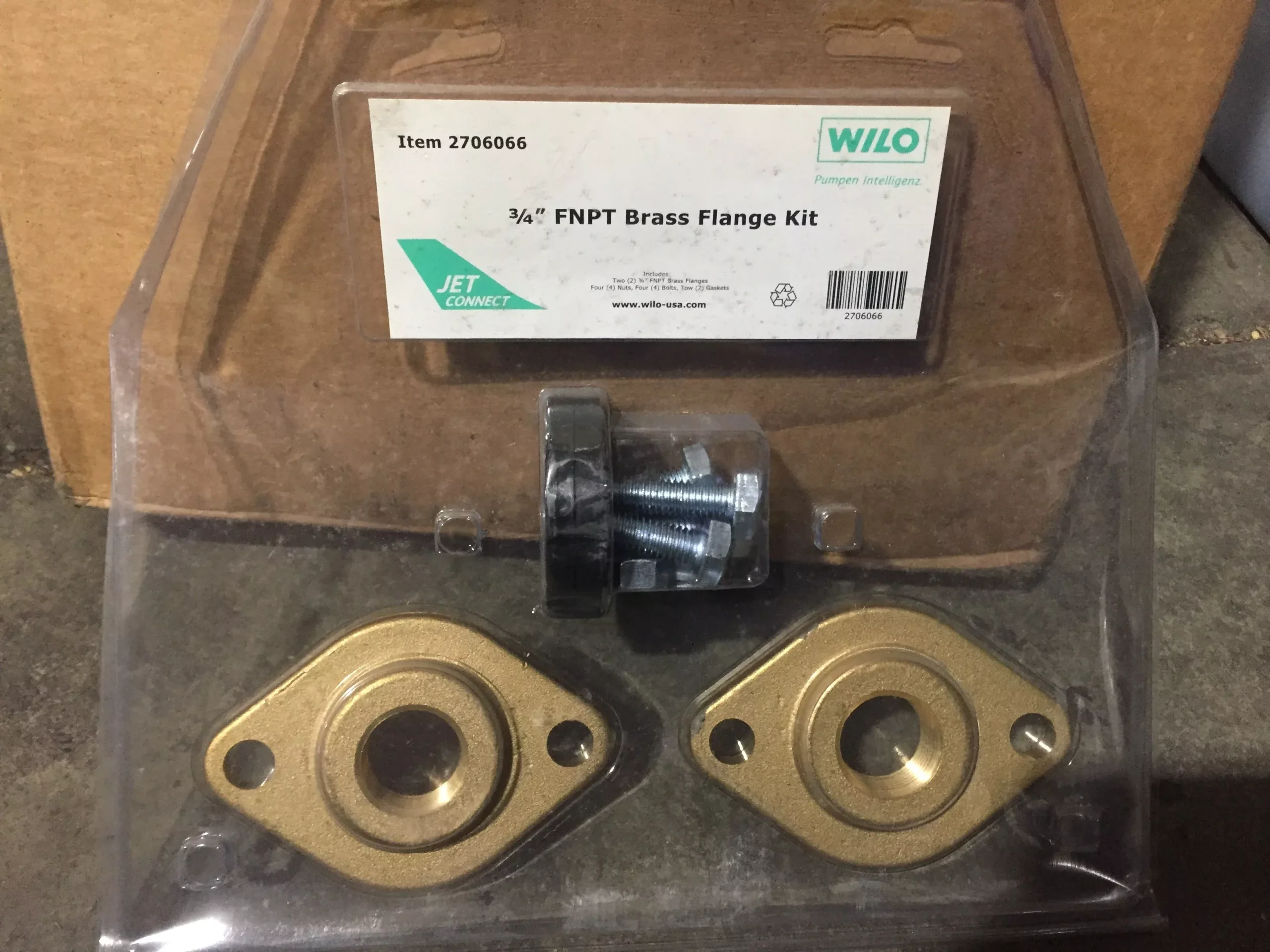 3/4" FNPT Brass Flange Kit
