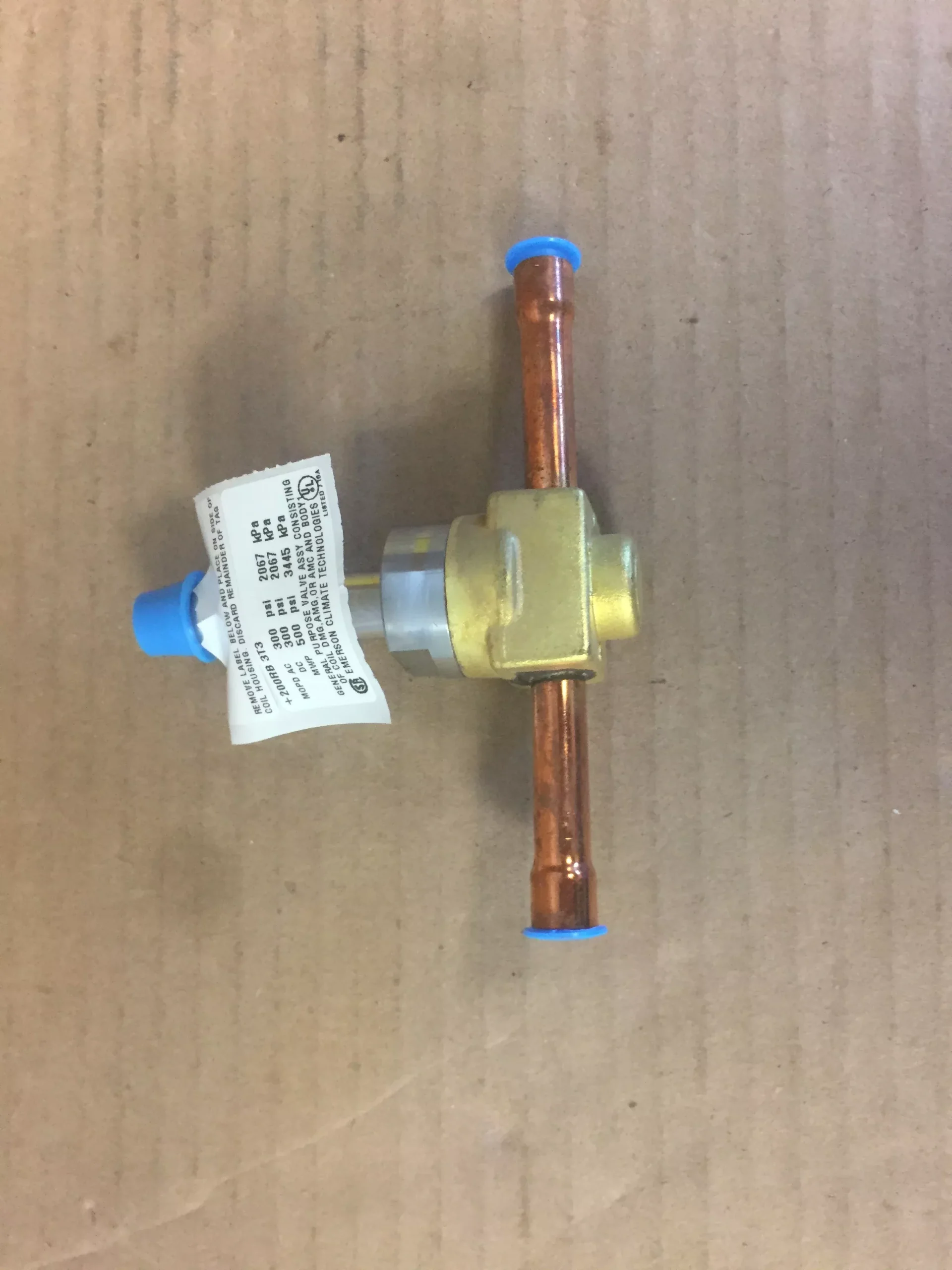 3/8" SWEAT SOLENOID VALVE/LESS COIL