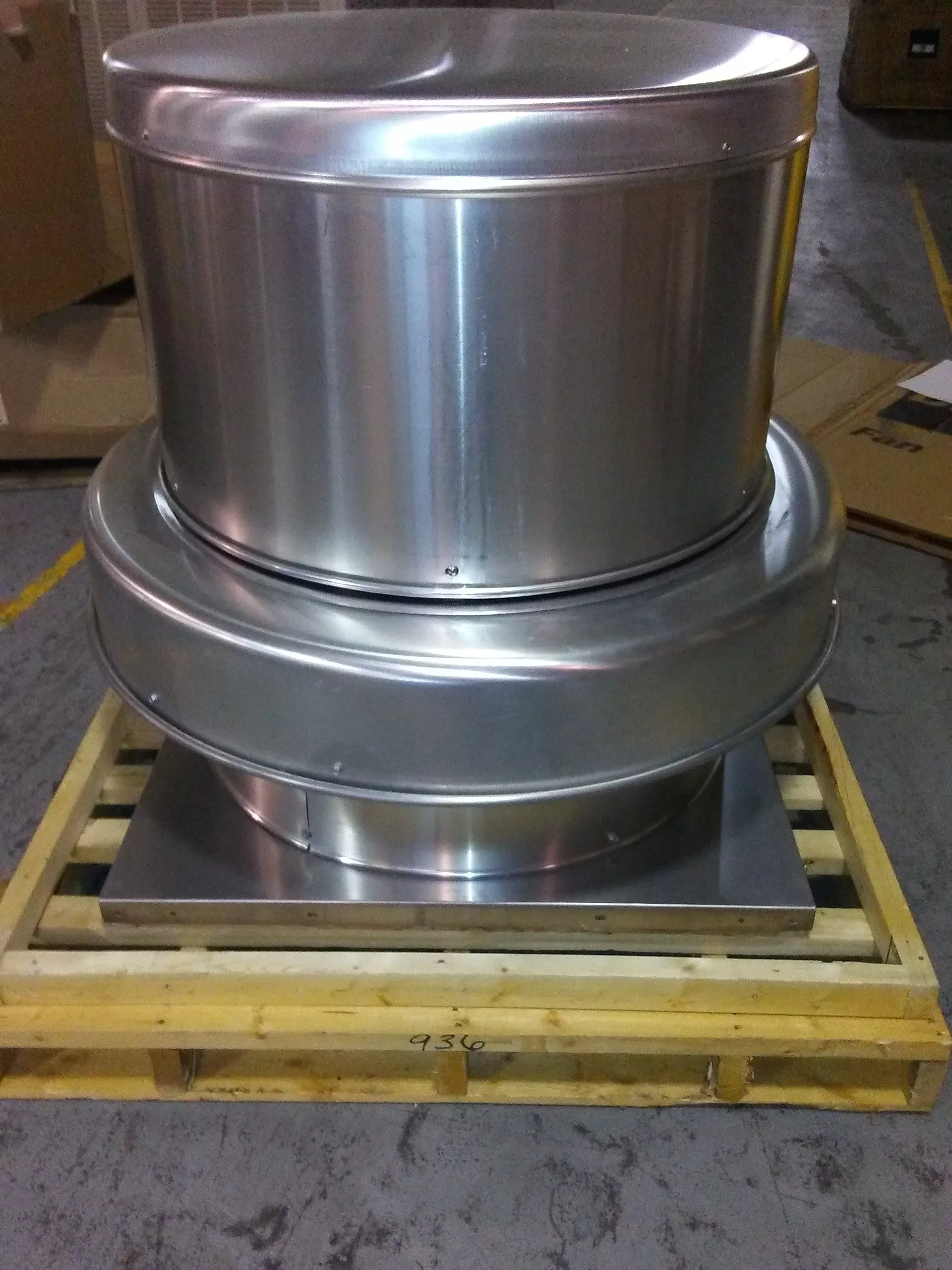 30 1/2 Exhaust Ventilator Downblast Belt Drive Less Package"