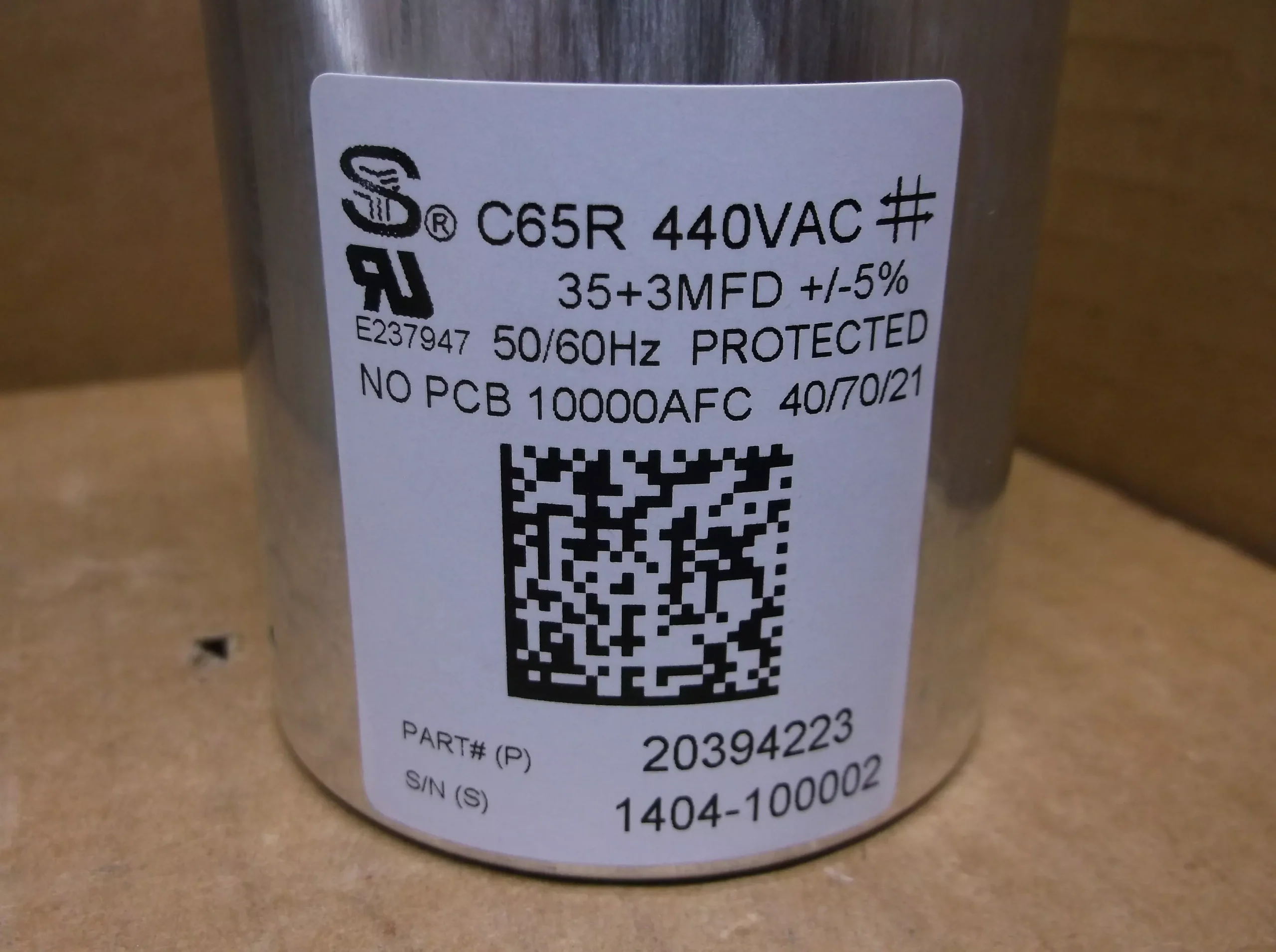 35+3 MFD X 440 VAC Round Dual Run Capacitor