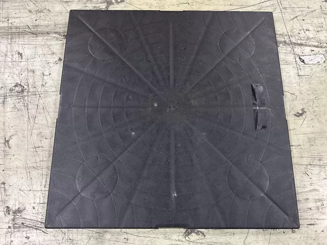 36 x 36 x 2 Inch Thick Black Plastic Equipment Pad