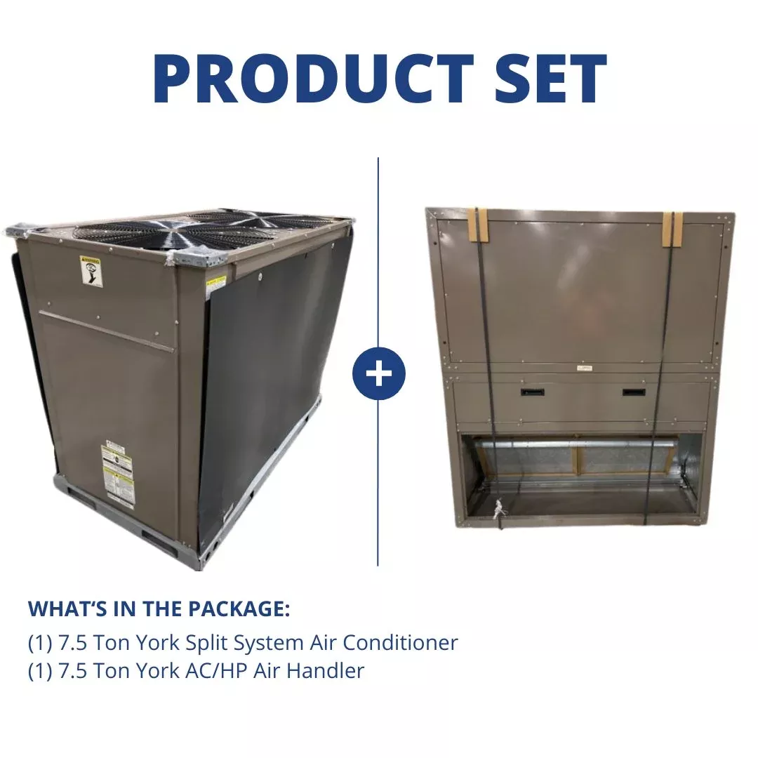 7.5 Ton SS AC R410a 460/60/3 and 7.5 Ton Up/Horz Air Handler 460/60/3