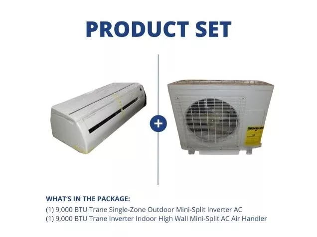 9,000 Btu Single Zone Mini Split AC Set 208-230/60/1 R-410A 16 Seer