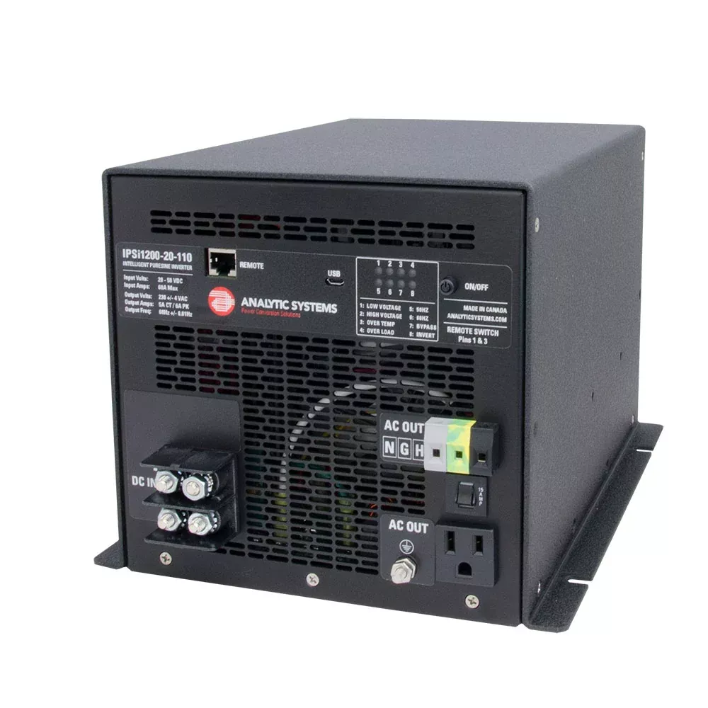 Analytic Systems AC Intelligent Pure Sine Wave Inverter 1200W, 20-40V
