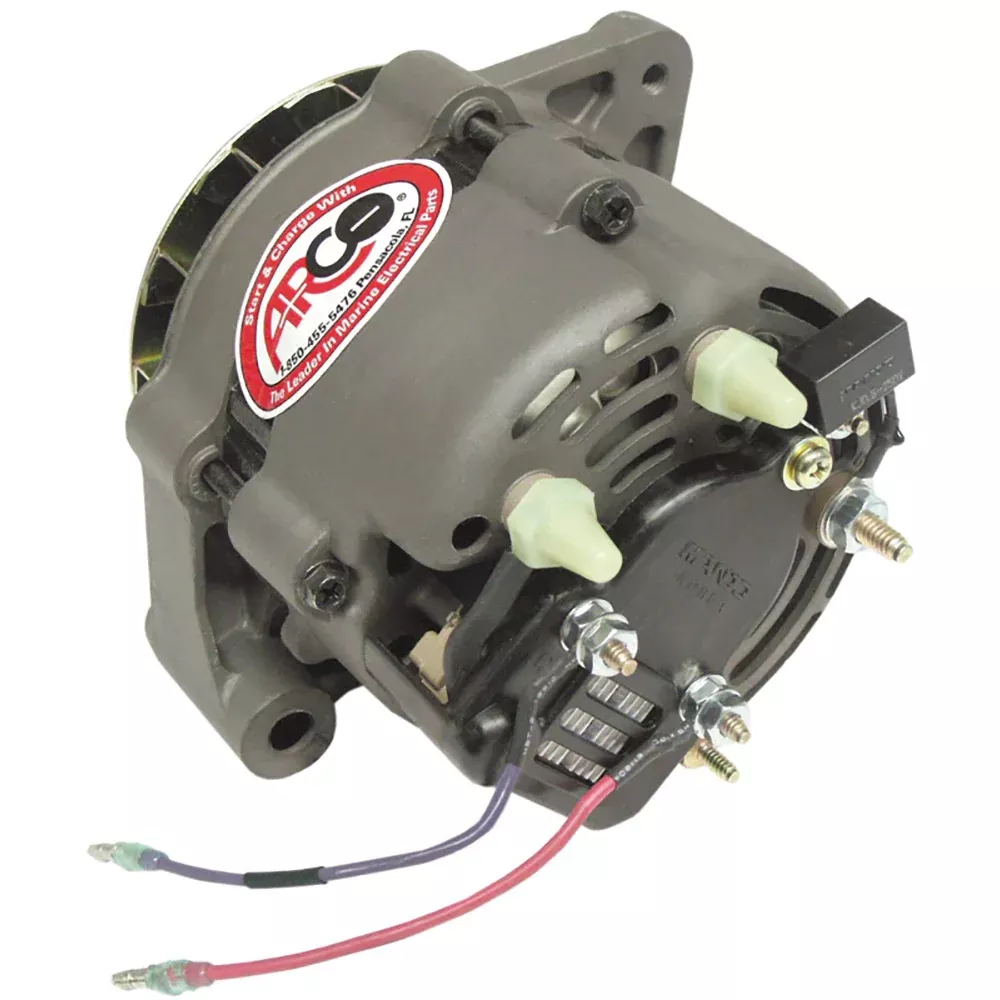 ARCO Marine Premium Replacement Alternator wMultiGroove Pulley 12V 55A 60055