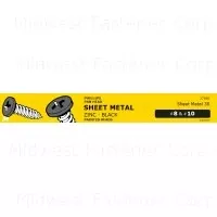 Assortment Of Black Zinc Plated Screws - Phillips Pan Head, Various Sizes