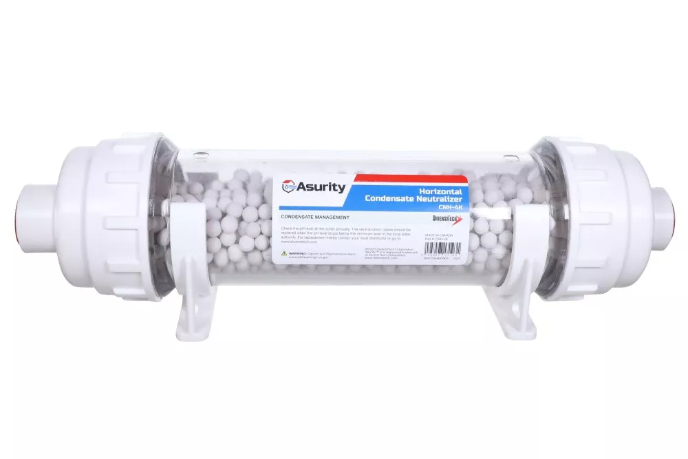 Asurity CNH-4K Condensate Neutralizer, Wall Mount Horizontal, for Boilers & Furnaces