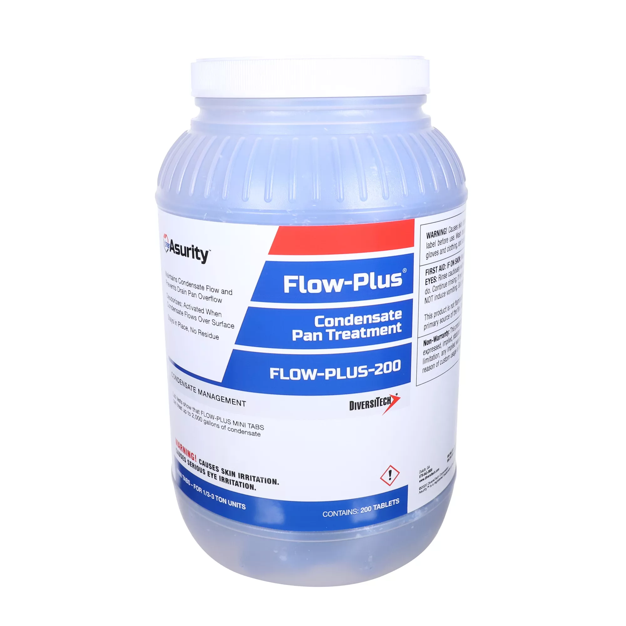 Asurity FLOW-PLUS-200 Flow-Plus Condensate Pan Treatment, 200 Mini-Tablets, 1/3-3 Ton