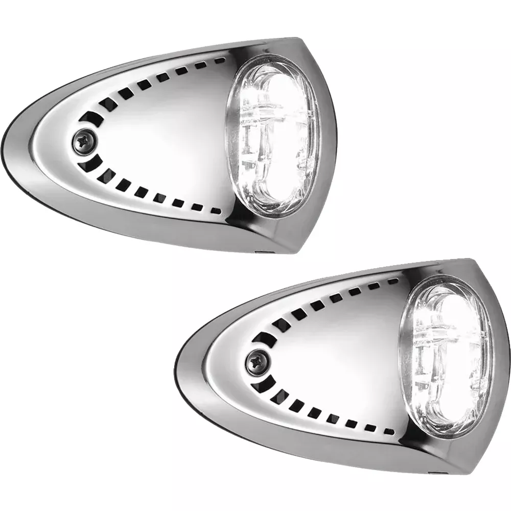Attwood LED Docking Lights - Stainless Steel - White LED - Pair [6522S