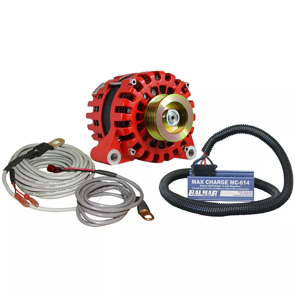 Balmar Alternator Vortec K6 Serpentine Pulley Regulator Temp Sensor 170A 12V XTVT170K6KIT