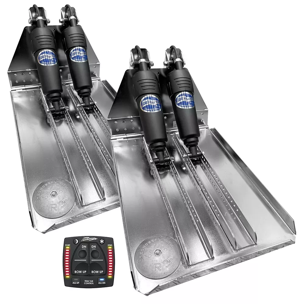Bennett Marine BOLT 14x20 Dual Electric Trim Tab System w/One Box Indi