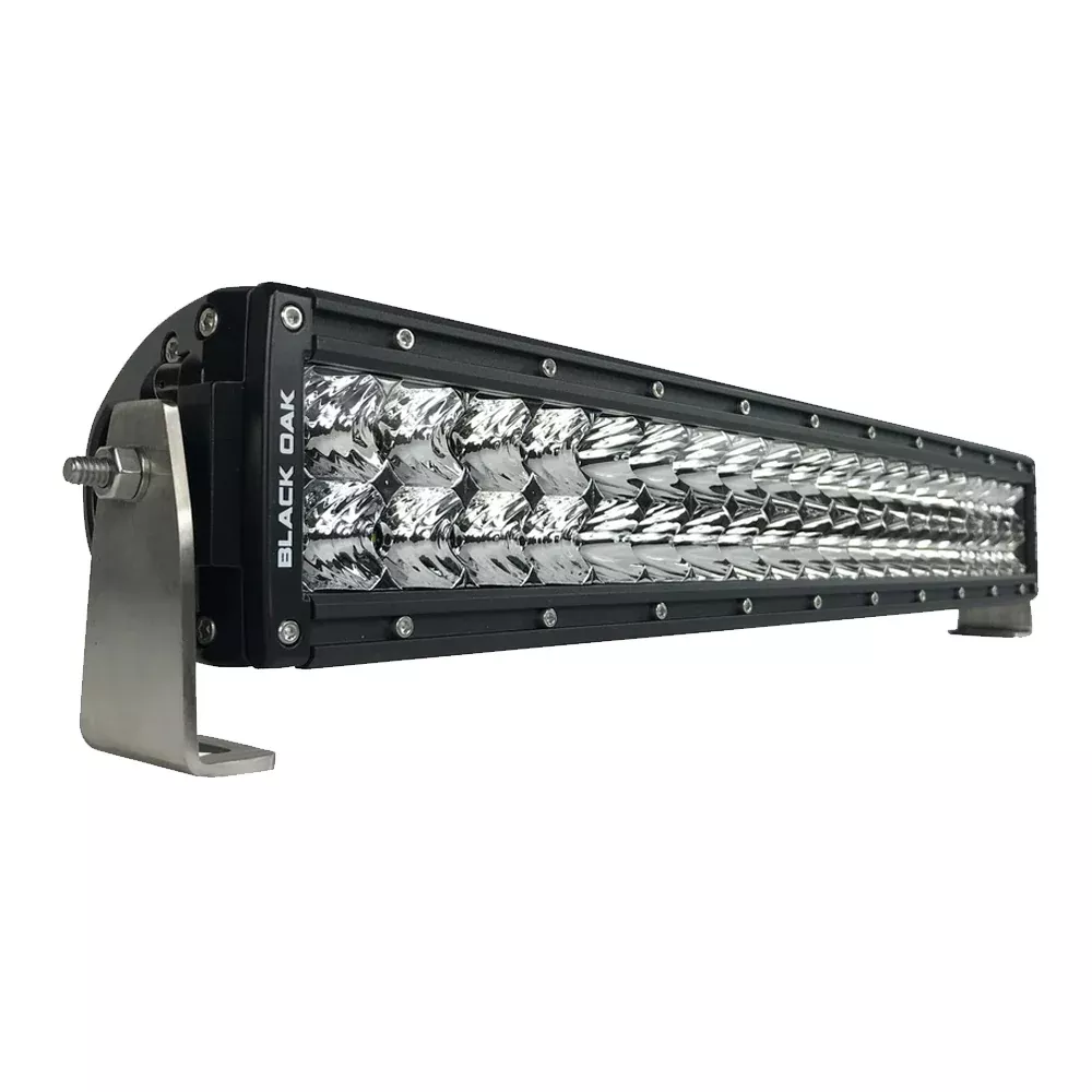 Black Oak Pro Series 30 Curved Double Row 20 LED Light Bar Combo Optics Black Housing 20CCD5OS