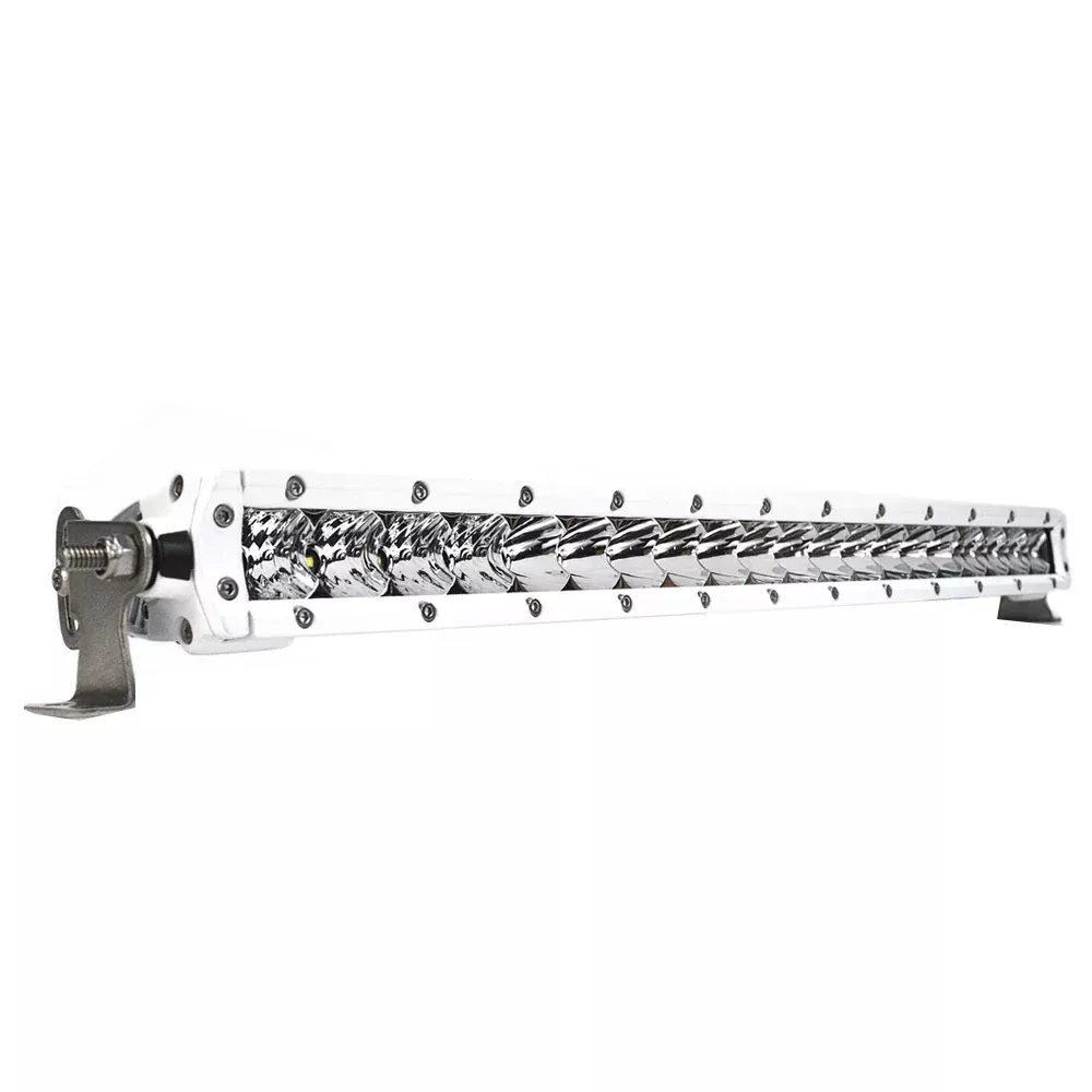 Black Oak Pro Series 30 Single Row 20 LED Light Bar Combo Optics White Housing 20CMS5OS