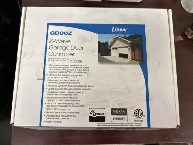 Black Z-Wave GD00Z-3 Garage Door Controller