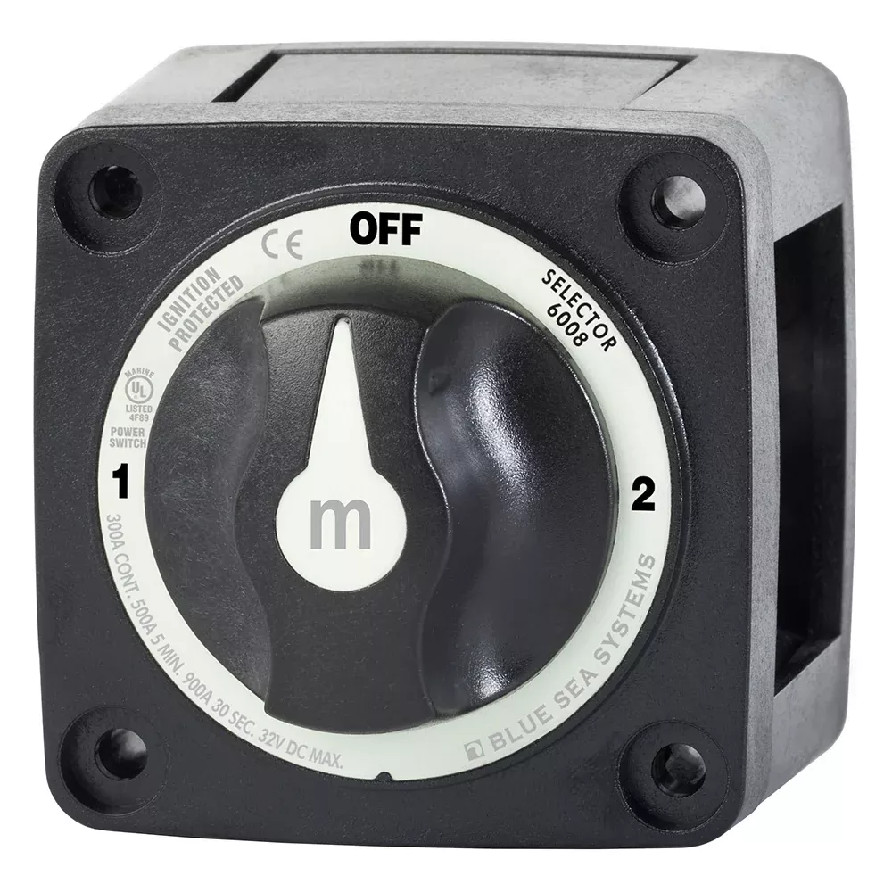 Blue Sea 6008200 mSeries Selector 3 Position Battery Switch Black 6008200