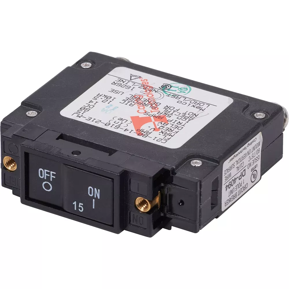 Blue Sea 7442 UL489 Circuit Breaker 15A Flat Rocker 7442