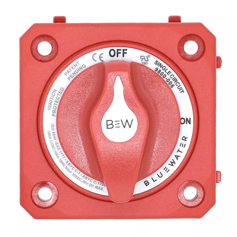 Bluewater OnOff Switch Battery Switch Panel Mount Red 980000610