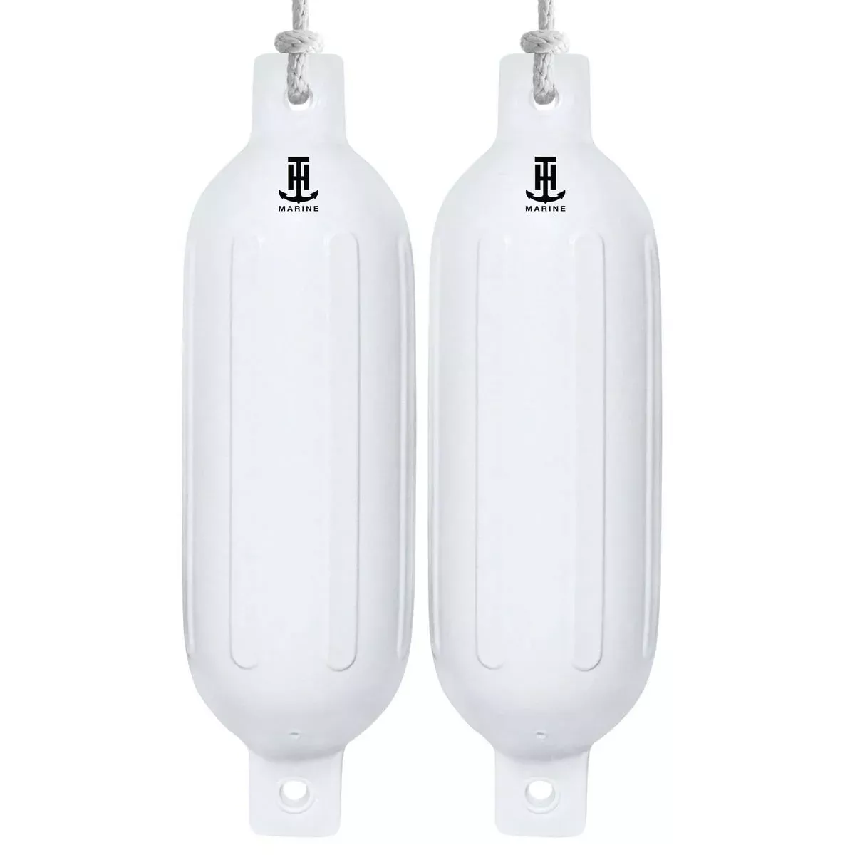 Boating Essentials - Fender Kit With Fender Lines - 5.5" x 20" - White