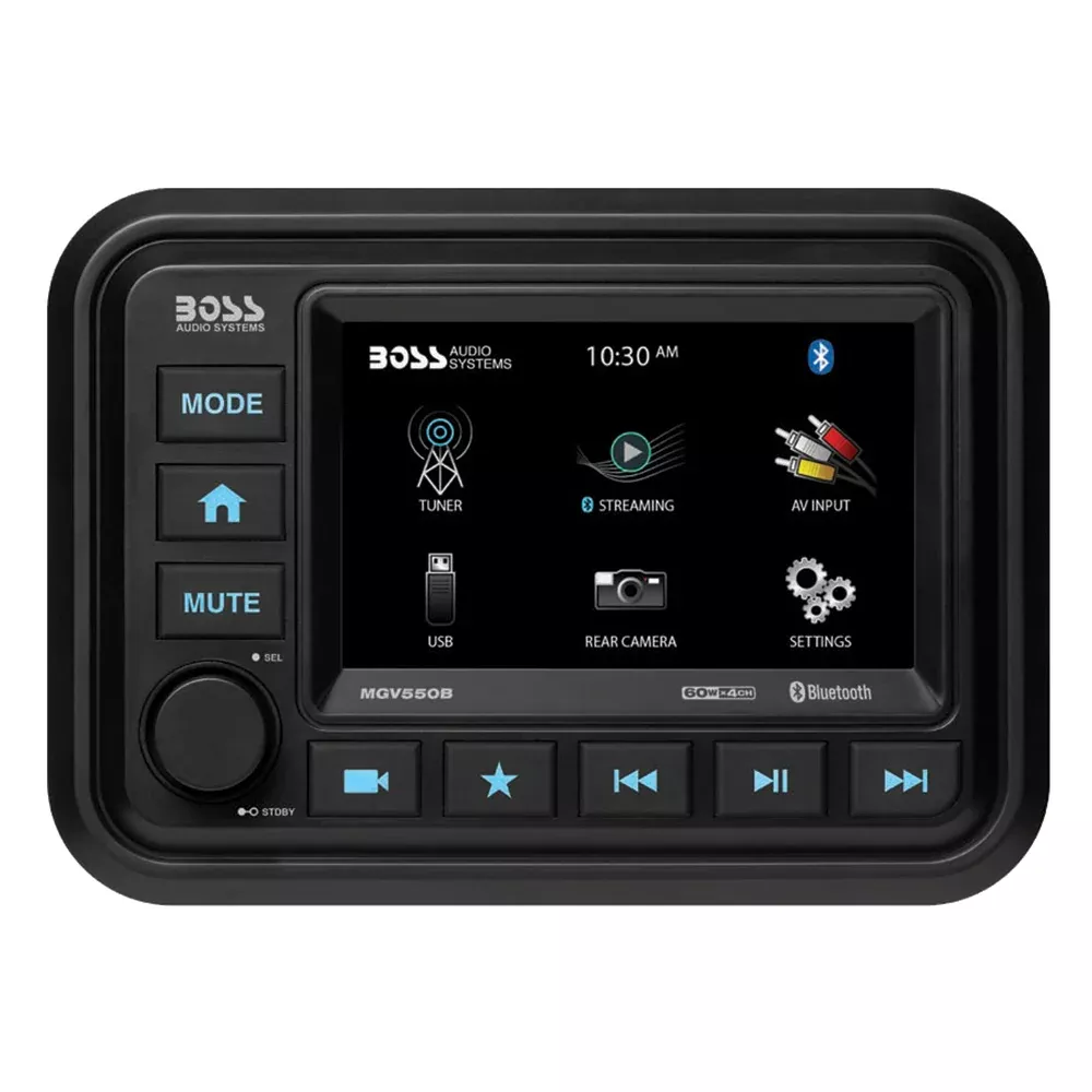 Boss Audio MGV550B Marine Stereo wAMFMBTRear Camera MGV550B