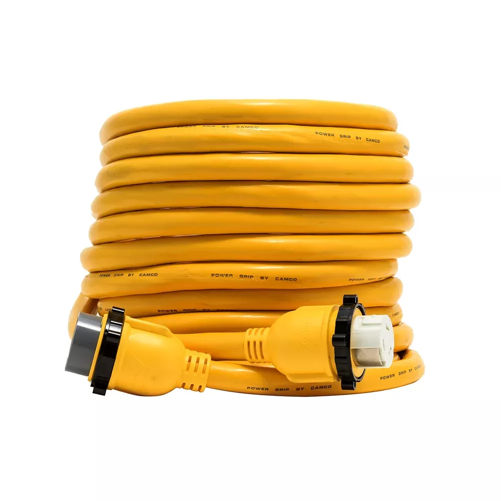 Camco 50 Amp Power Grip Marine Extension Cord 50 MLockingFLocking Adapter 55623