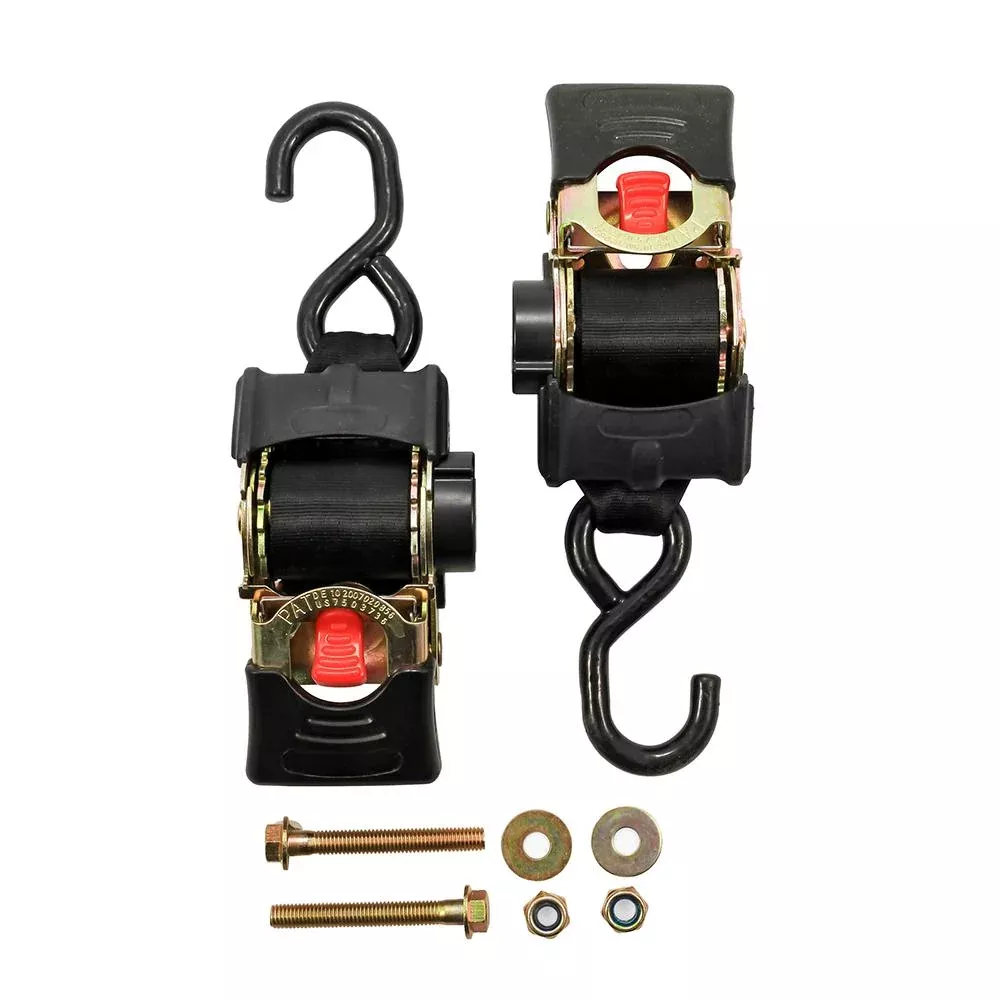 Camco Retractable Tie Down Straps - 2" Width 5.5' Bolt On - 50030