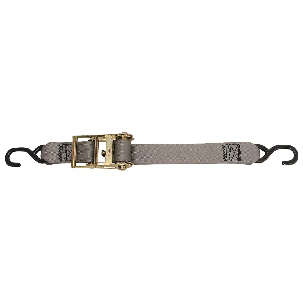 CargoBuckle Multipurpose Ratchet Strap Tie-Down w/S-Hooks - 2" x 15 [F