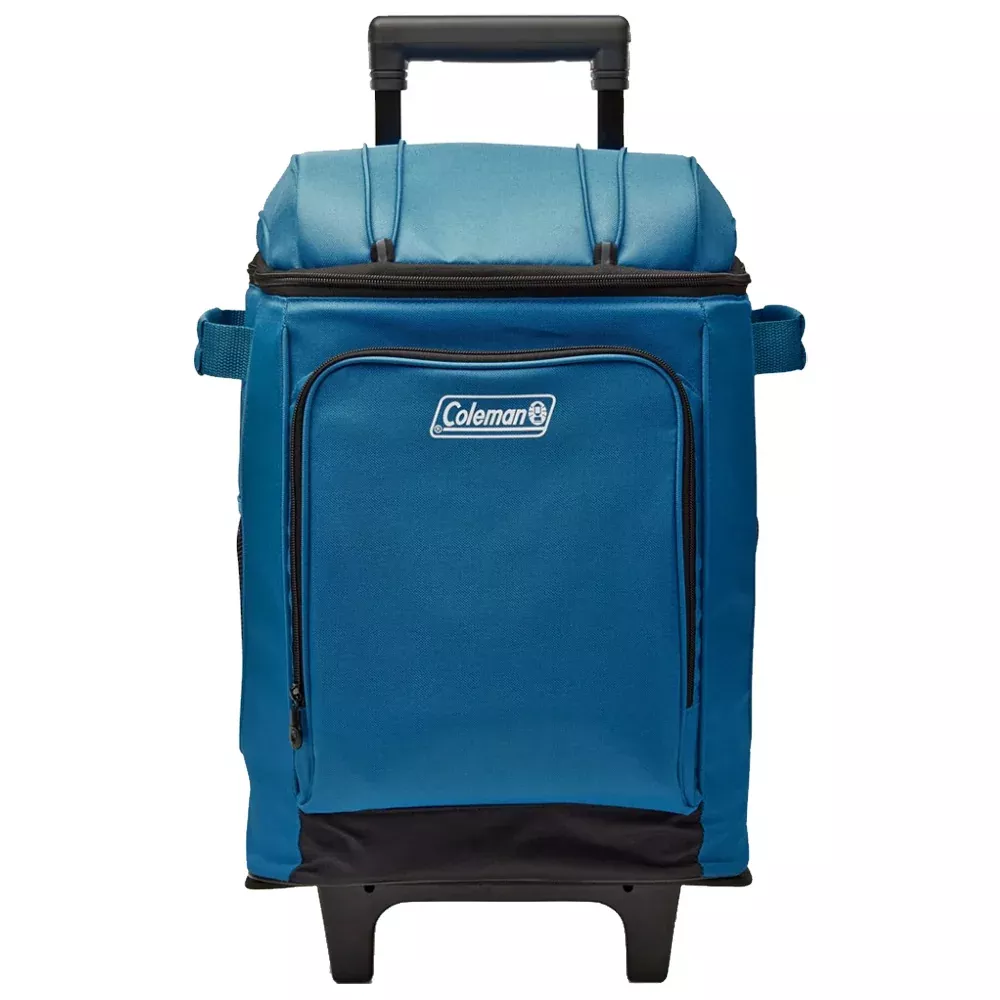 Coleman CHILLER 42Can SoftSided Portable Cooler wWheels Deep Ocean 2158120