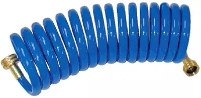 Cook Mfg Coiled Washed Down Hose 15' x 1/2" Blue WDHBR15BBDP