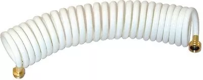 Cook Mfg Coiled Washed Down Hose 15' x 1/2" White WDHBR15WBDP