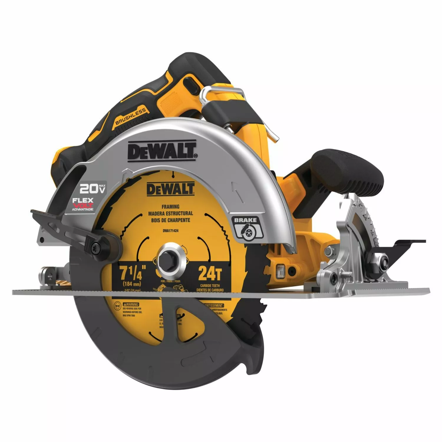DeWALT DCS573B 7-1/4in Brushless Cordless Circular Saw, Tool Only