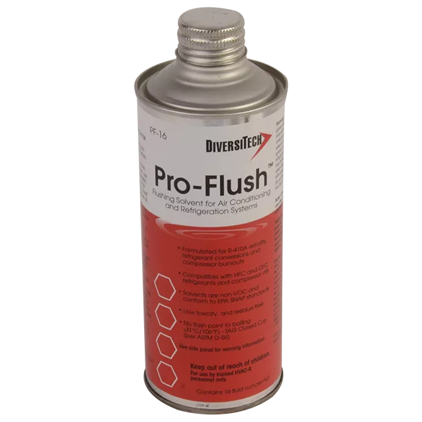 DiversiTech PF-16 Pro-Flush HVAC Flushing Solvent, 16 oz Refill, Non-VOC