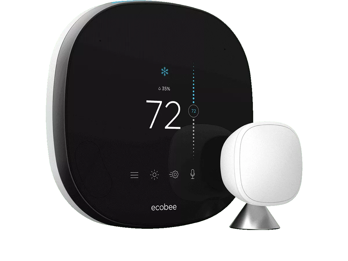 ecobee 5 Wi-Fi Smart Thermostat with Built-In Amazon Alexa (1 sensor included)