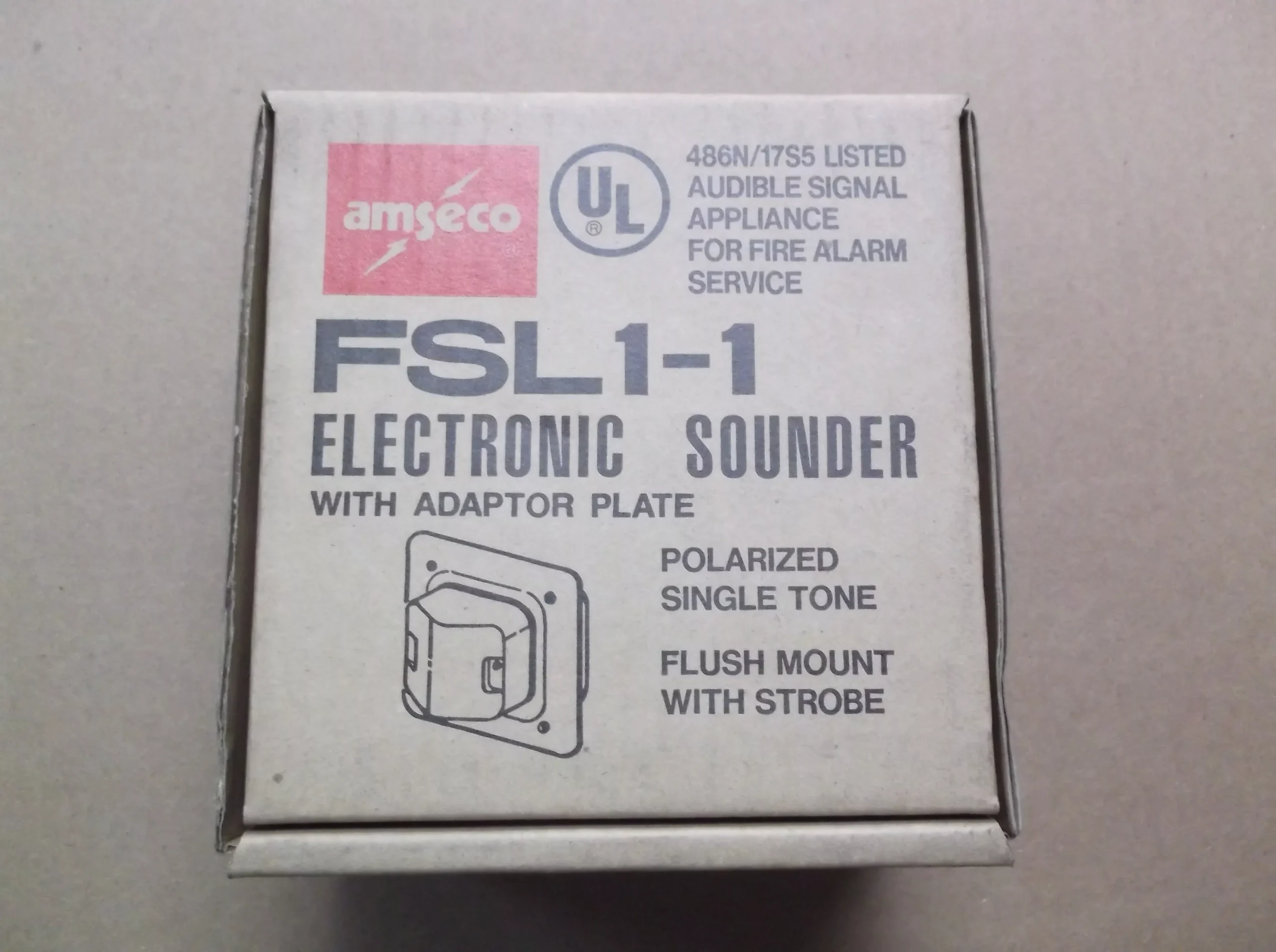 ELECTRIC FIRE ALARM W/STROBE LIGHT