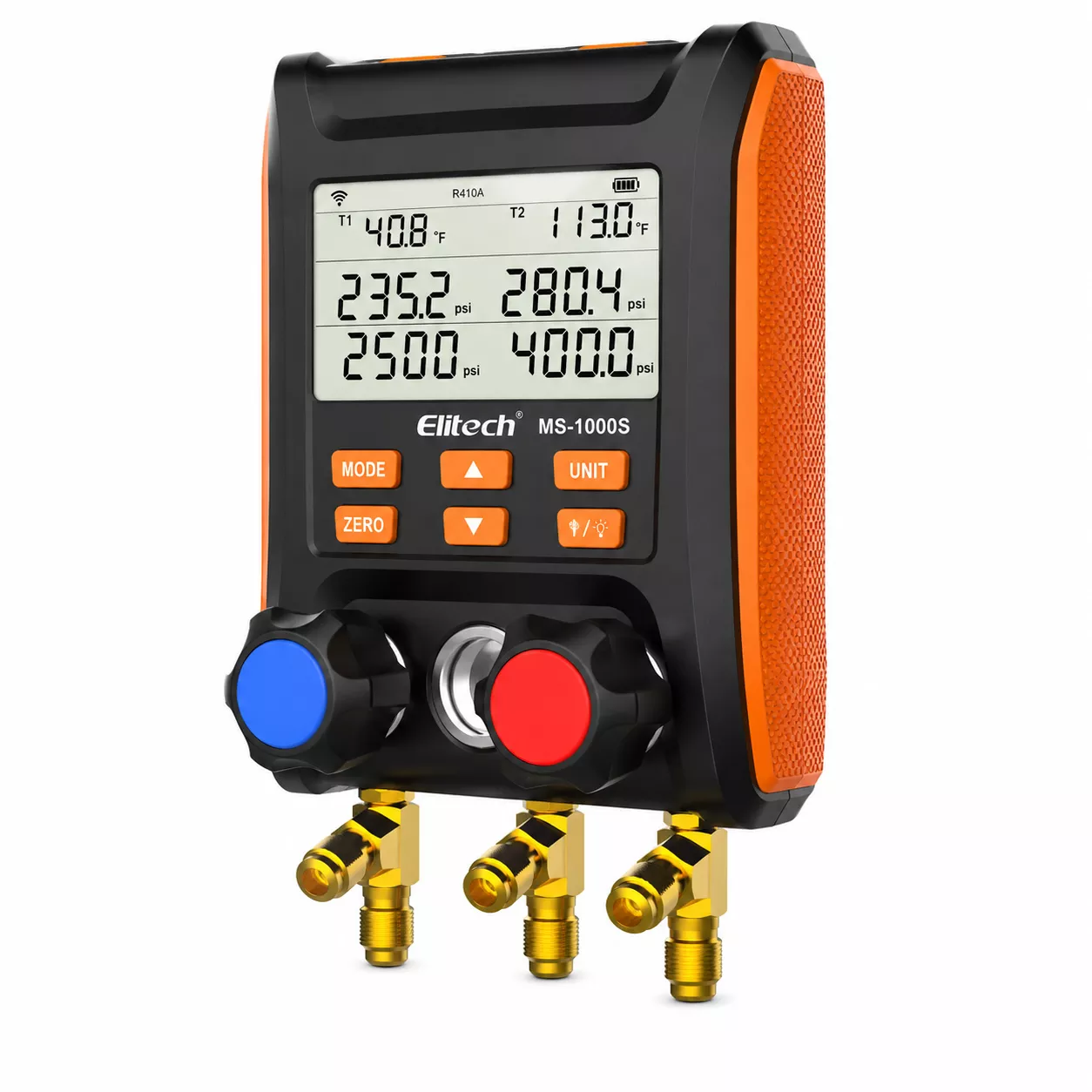 Elitech MS-1000 Smart Digital Manifold Set With Clamps